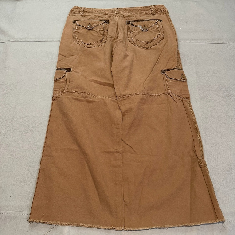 VTG Y2K Mossimo Supply Cargo Baggy Canvas Low Rise Relax Khaki Tan-11/34x26-5075